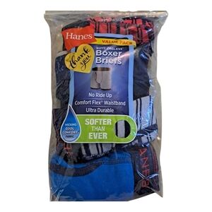 Hanes Boys' Tagless Boxer Briefs - Multi-Color 6 Pack, Large 14/16